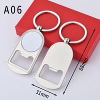 Ouvre-bouteille porte-clés blanc de sublimation personnalisé pour l'impression d'images
