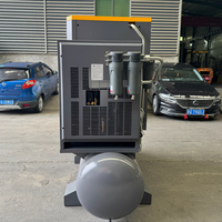 Compresseur d'air à vis tout-en-un 4-en-1 intégré avec sécheur d'air, réservoir et filtre pour l'industrie de la découpe laser et de la fabrication métallique