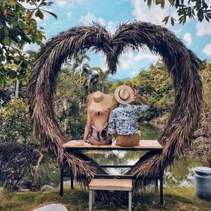 Chaise à bascule extérieure durable d'usine Double panier suspendu chaise en osier nid d'oiseau balançoire extérieure - Product Image 2