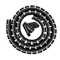 Bande de protection spirale pour câbles, gestion des câbles noir/blanc 10mm
