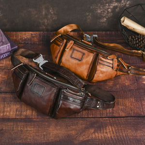 Bolso Bandolera Ando de Cuero Genuino Vintage para Hombre, Bolso Cruzado de Hombro y Pecho - Product Image 4