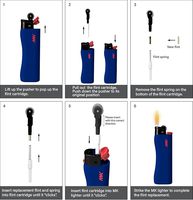 Briquet à gaz au butane au design moderne, rechargeable, portable, en plastique, personnalisé pour cigarettes