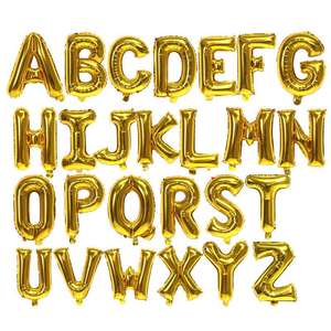 Ensemble de ballons en feuille de lettres A-<span class=keywords><strong>Z</strong></span> de 16 pouces personnalisés en gros, fournitures de décoration de fête d'anniversaire, kit de ballons de lettres colorés - Product Image 2