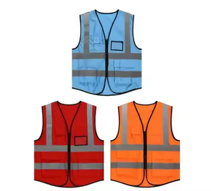 Veste de sécurité Construction Haute visibilité Multi-poches <span class=keywords><strong>Gilet</strong></span> de sécurité réfléchissant coloré - Product Image 6