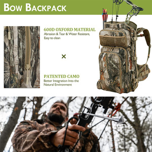 Sac de chasse tout-en-un sur mesure OEM/ODM <span class=keywords><strong>avec</strong></span> rangement pour arc/flèches, camouflage, personnalisation directe d'usine - Product Image 5