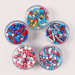 Chispas Comestibles del Día de la Independencia, Chispas Patrióticas para Decoración de Pasteles, Chispas del 4 de Julio para Decoración de Pasteles para Hornear - Product Image 5