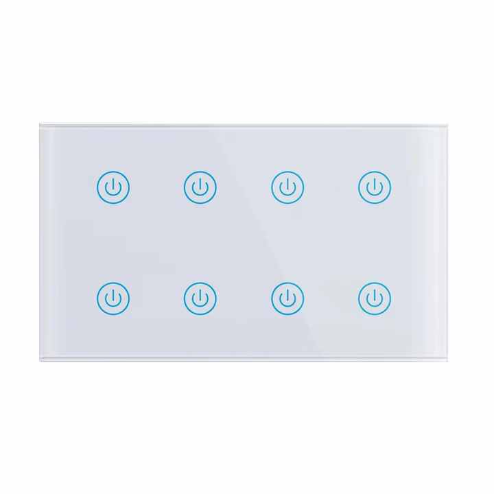 8 Gang New design EU Wifi 4 Gang Light Smart Switch+ Fan Switch Glass ...