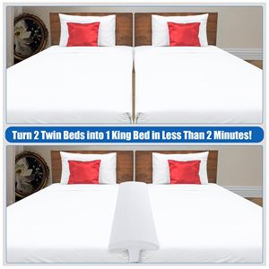 Twin to King Bed Converter Kit Foldable Foam Mattress Adjustable Bed Connector Stayover Gap Filler Split King Bed <strong>Bridge</strong> Support - Product Image 5