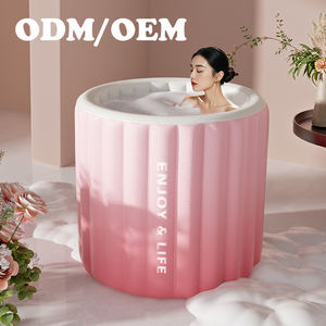 Baignoire gonflable en PVC personnalisée en usine baignoire pliante avec <span class=keywords><strong>pompe</strong></span> à air intégrée 85cm x 70cm - Product Image 5