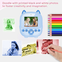 Mini imprimante thermique portable sans encre intelligente de poche S5, mini appareil photo numérique rechargeable pour enfants