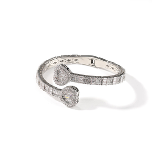 Brazalete Uwin Fashion Baguette con Forma de Corazón, Brazalete Apilable con Circonitas Cúbicas, Brazalete Elegante para Mujeres y Hombres, Joyería Moderna para Regalo - Product Image 2