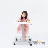 Bureau réglable à levage pneumatique, support d'écran mobile confortable pour le travail au bureau ou médical, table assis-debout pour ordinateur