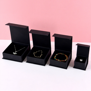Custom Luxury Rectangle Rigid Jewelry <b>Box</b> Corrugated Cardboard <b>Gift</b> Packaging Matte Lamination Magnetic Closure Necklace Ring - Product Image 6