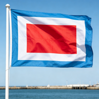Drapeau de signalisation maritime personnalisé en polyester pour l'extérieur, avec inscription « Besoin d'assistance médicale », drapeau W pour navire, bateau, avertissement d'urgence et de sécurité