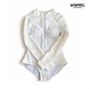 Long Sleeve One-Piece Tank Swimsuit <b>for</b> <b>Women</b> Solid Color High Elasticity Breathable <b>for</b> Hot Spring <b>for</b> Diving Swimming - Product Image 6