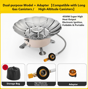 Réchaud à gaz butane ultraléger pliable pour pique-nique, cuisinière de poche robuste et portable avec brûleur en acier inoxydable - Product Image 5