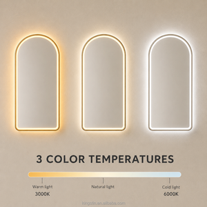 Kingstin Espejo de Baño Arco LED de Aluminio Premium, Atenuación de 3 Colores, Tamaño Personalizable, 2 Años Garantía - Product Image 3