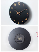 Jam dinding Mdf dekoratif rumah Logo mode khusus