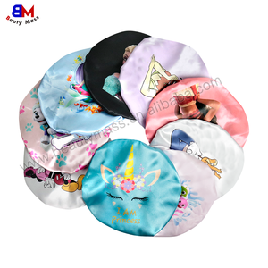 <span class=keywords><strong>Bonnet</strong></span> de Nuit en Satin Soie Personnalisé pour Enfant, Double Épaisseur, Réversible, Motif Personnage de Dessin Animé, en Soie Satinée - Product Image 5