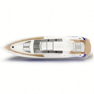 Yate de Lujo Tfl 1305, <span class=keywords><strong>Lancha</strong></span> Grande de Fibra de Vidrio Tipo Princesa de 1310 mm, Barco <span class=keywords><strong>RC</strong></span> a <span class=keywords><strong>Gasolina</strong></span> con Motor de 30cc, Barco ARTR con Doble Motor - Product Image 4