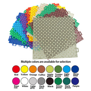 Carreaux de sol de garage solides en plastique modulaire écologique à emboîtement Carrelage de sol d'atelier de magasin de détail de voiture - Product Image 6