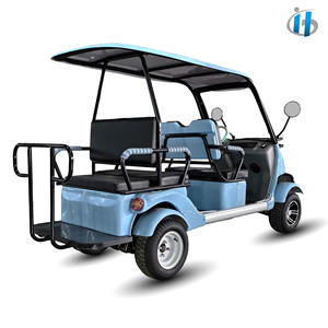 Voiturette de golf électrique 6 places Halladay à prix réduit avec support de caddie, longue autonomie, idéale pour les terrains de golf et les hôtels - Product Image 3