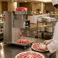 Trancheuse à viande halal, machine à découper la viande certifiée avec acier inoxydable de qualité alimentaire pour les magasins de shawarma et de kebab