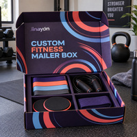 Kotak Pengiriman Bergelombang Custom Glossy Fitness Mailer Box untuk Kemasan Aksesoris Olahraga
