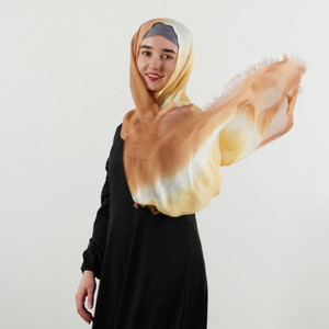 Nouveauté Tendance : Dupatta Islamique en Voile, Châles Ombrés en Rayonne Modal, Foulards Musulmans en Viscose, Voiles Hijab Imprimés et Turbans pour Femmes 2026 - Product Image 2