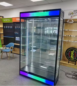 Nhà Máy Tùy Chỉnh 6ft Khói Cửa Hàng Hiển Thị Tủ Nhôm Khung Tempered Glass Hiển Thị Đầy Đủ Tầm Nhìn Showcase Với Nhấp Nháy Ánh Sáng - Product Image 5