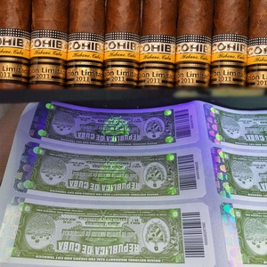 Sellos Verdes Cubanos Personalizados con Códigos Impresos, Adhesivos para Humidores de Cigarros, Anillos Antifalsificación para Cigarros - Product Image 2