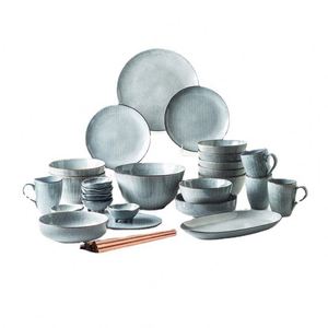 Platos de Cerámica para Cena de 8 Pulgadas, Vajilla Moderna Rústica, Platos de Porcelana para Servir - Product Image 1