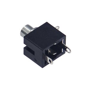 Prise audio PJ-201 2,5 mm, montage vertical à 3 broches à travers le trou, boîtier en laiton sans écrou fileté - Product Image 3