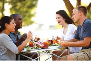 Mesa Plegable Blanca para Exteriores, Ultracompacta, de Aluminio y Acero Inoxidable, para Camping - Product Image 5