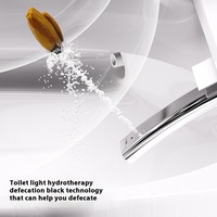 2025 Dernier modèle de cuvette de toilettes intelligente de luxe, bidet mural numérique, drainage en S, télécommande, protection anti-éclaboussures, siège chauffant