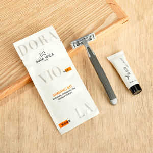 Высококачественная одноразовая бритва для 5-звездочных отелей с кремом для бритья и смазывающими полосками для путешествий - Product Image 5