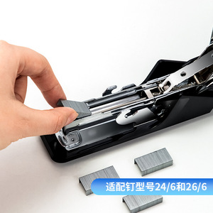 Deli Stapler 0467 130mm x 95mm One-Finger Press Office Mini Stapler - Product Image 4
