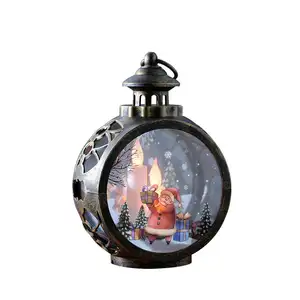 Bola de luces LED decorativa para árbol de Navidad, lámpara de vela, linterna de Navidad para ventana y chimenea