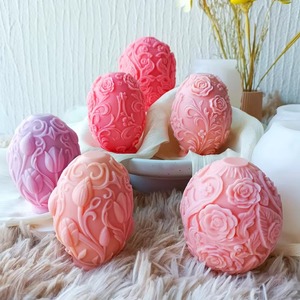 แม่พิมพ์ซิลิโคนรูปไข่ดอกไม้ DIY สำหรับทำเทียนหอมไข่อีสเตอร์ ปูนปลาสเตอร์ ของตกแต่ง - Product Image 3