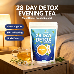 Té herbario desintoxicante de 28 días para la noche, con manzanilla natural, para un sueño reparador, blanqueamiento de la piel y bienestar, en bolsitas de té para mujeres. - Product Image 5