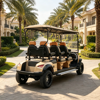 Voiturette de golf électrique au lithium 72V personnalisée Rainbow Premium, 6 places, tout-terrain surélevée avec moteur 5 kW pour terrains de golf