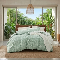 Ensemble de housse de couette imprimée botanique en gros, 4 pièces, ensemble de literie OEM pour hôtel, chambre d'hôtes, location de vacances