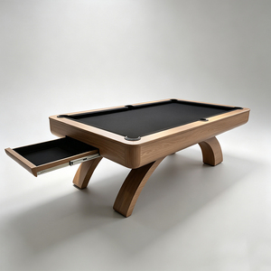 Mesa de <span class=keywords><strong>Billar</strong></span> y Comedor 2 en 1 de 7, 8 y <span class=keywords><strong>9</strong></span> pies con Patas Metálicas y Madera Gruesa Moderna, con Tablero Convertible para Sala de <span class=keywords><strong>Juegos</strong></span> de Villa - Product Image 3