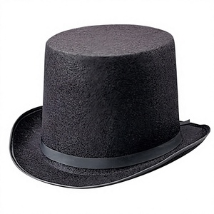 Sombrero Fedora SOLPOP Party Magic de 16 cm, Novedoso y de Lujo, Negro, para Mago, Maitreza de Ceremonias, Disfraz Formal - Product Image 1