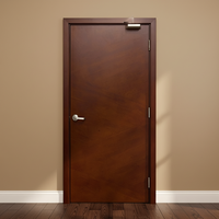 Puerta de Madera Resistente a Altas Temperaturas, Certificada ISO, Segura y Confiable, con Barrera Contra Incendios, para Supermercados y Tiendas Minoristas