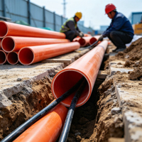 CPVC Hochspannungs-Stromkabelschutzrohr Hitzebeständiges Flammhemmendes Untergrund-Kabelrohr für Elektroinstallationen