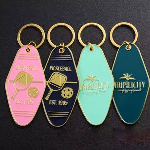 QY <b>Custom</b> Vintage Hotel Style Enamel Metal Keychain Irregular Shape <b>Key</b> <b>Ring</b> Motel <b>Key</b> Pendant Promotion - Product Image 6