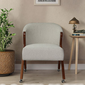 Sillón <span class=keywords><strong>de</strong></span> Tela con Estructura <span class=keywords><strong>de</strong></span> Madera, Asiento Cómodo, Sillón <span class=keywords><strong>de</strong></span> Salón, Decoración del Hogar - Product Image 4