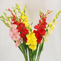 Vente en gros de fleurs de gladiolus en gel souple de haute qualité, aspect réaliste, 107 cm, pour Halloween, Noël, mariage, fête, hôtel, décoration de la maison