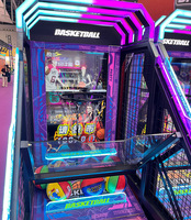 Jeu de tir de basket-ball d'arcade électronique de centre d'amusement intérieur à jetons avec écran et capsule de prix